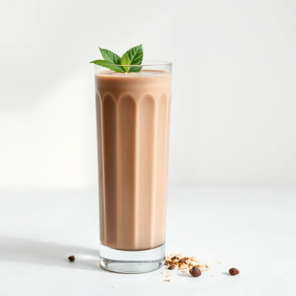 Smoothie Saudável de Cacau em Pó e Leite de Aveia