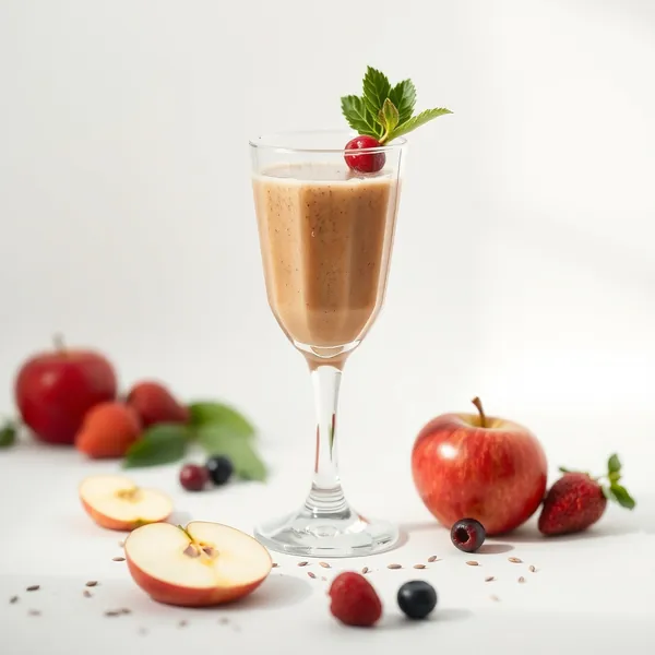 Smoothie Saudável de Sementes de Chia e Suco de Maçã