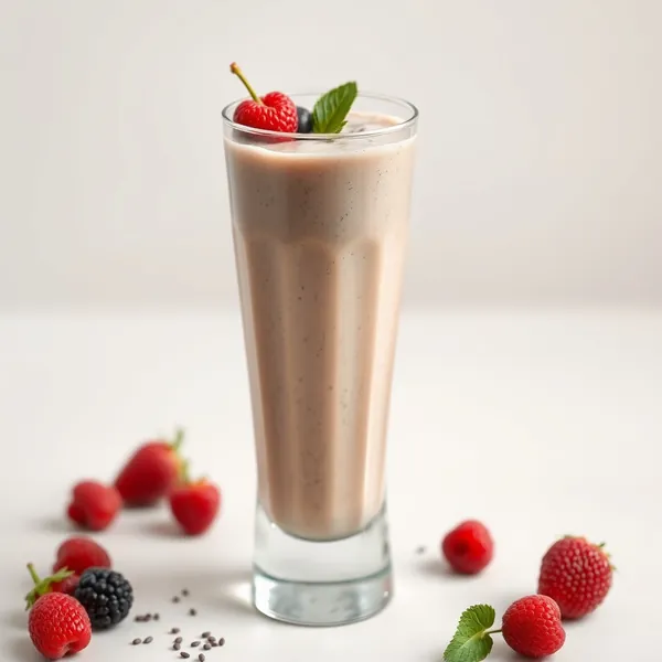 Smoothie Saudável de Sementes de Chia e Leite de Caju