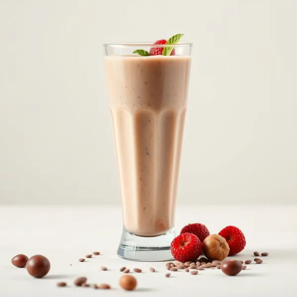Gesunder Chia-Samen Haselnussmilch-Smoothie
