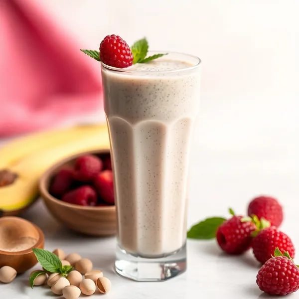 Smoothie Sain aux Graines de Chia et au Lait de Pistache