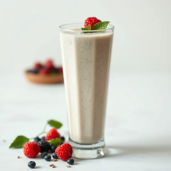 Smoothie Sain aux Graines de Chia et au Lait de Riz