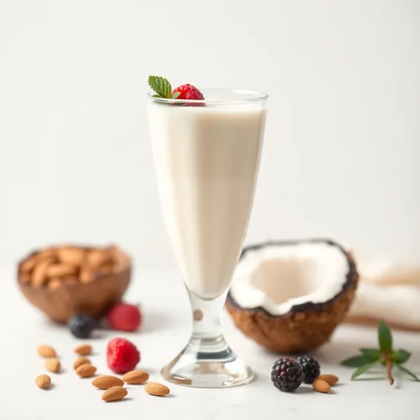 Gesunder Kokos-Almond-Milchshake