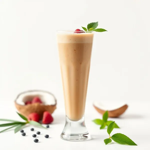 Smoothie Saudável de Café Frio com Coco
