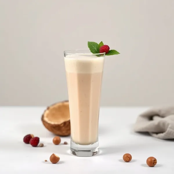 Smoothie Saudável de Leite de Coco e Avelã