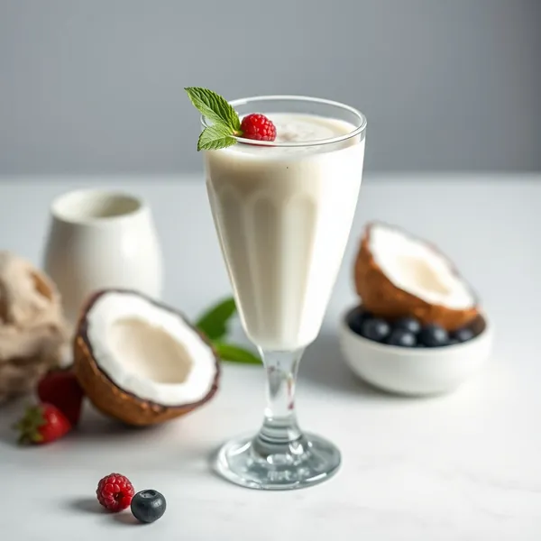 Healthy Coconut Kefir Milk Smoothie