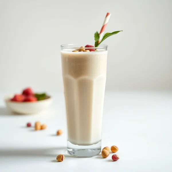 Gesunder Kokosnuss-Pistazien-Milchshake