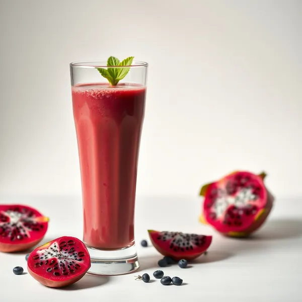 Batido Saludable de Fruta Dragón y Café Frío