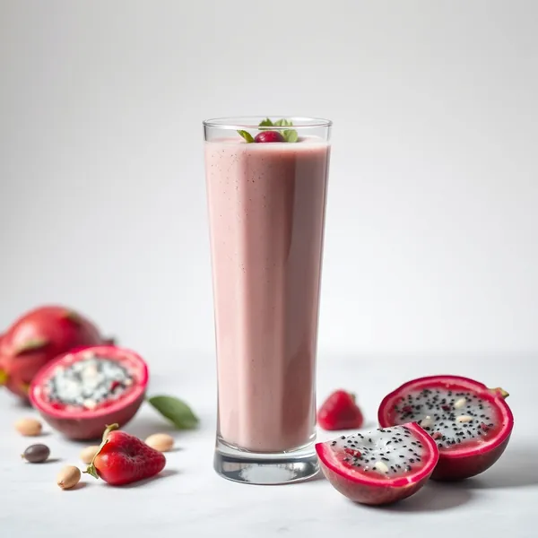 Batido Saludable de Fruta Dragón y Leche de Macadamia