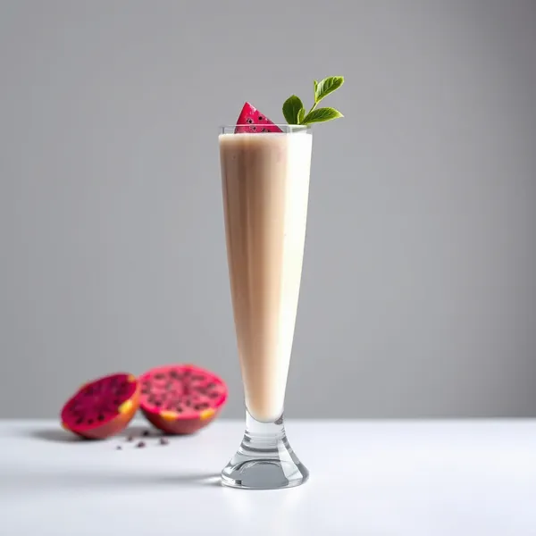 Batido Saludable de Fruta Dragón y Leche de Guisante
