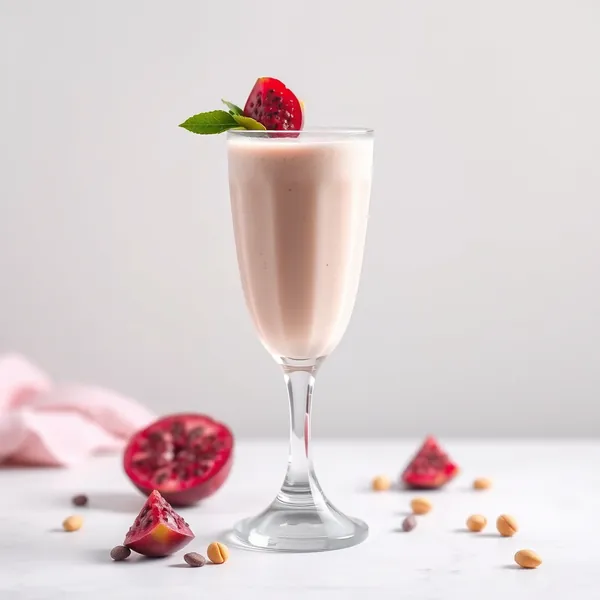 Smoothie Saudável de Fruta Dragão e Leite de Pistache