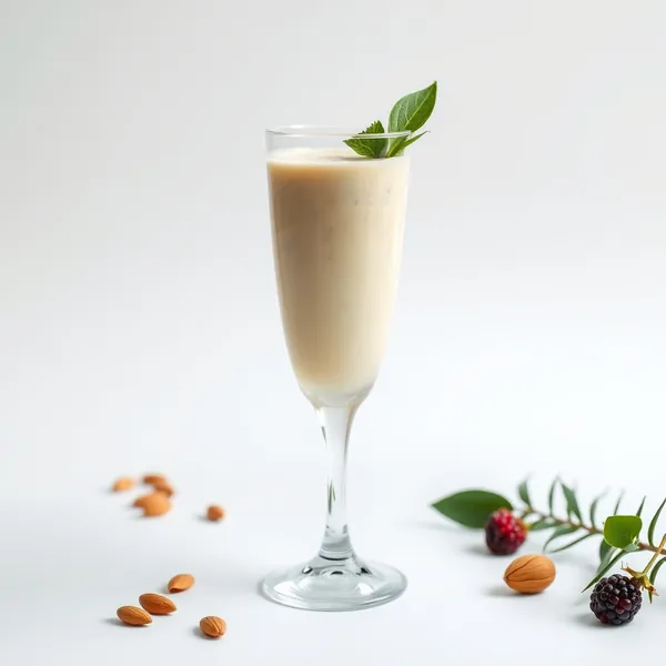Smoothie Saudável de Gengibre, Amêndoa e Leite de Coco