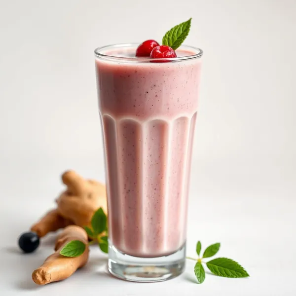 Gesunder Ingwer-Reis-Milch-Smoothie