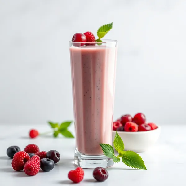 Smoothie Saudável de Baga Goji e Iogurte Grego
