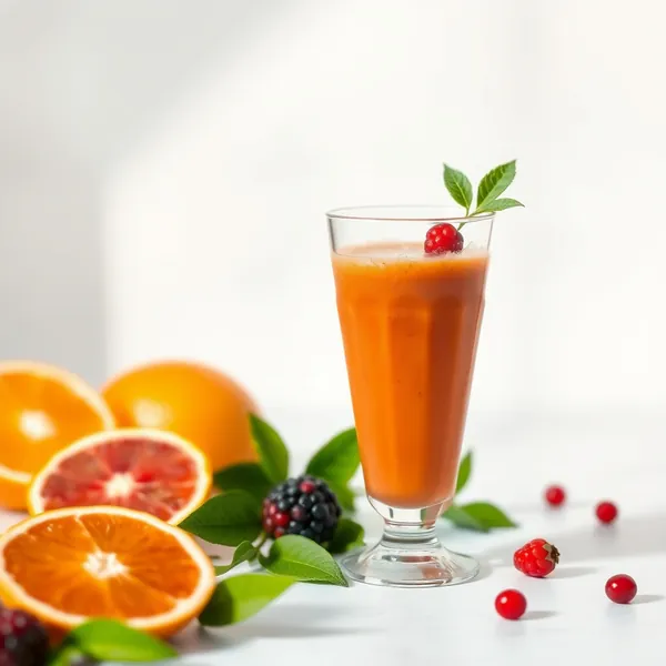Smoothie Saudável de Baya Goji e Suco de Laranja