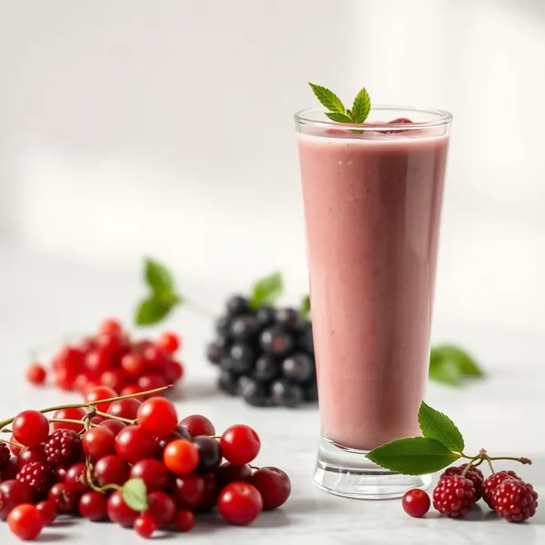 Gesunder Goji-Beeren-Reis-Milch-Smoothie