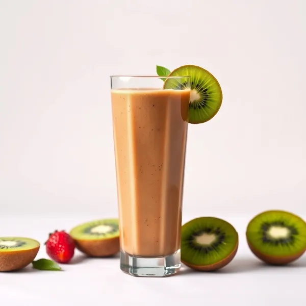 Gesunder Kiwi Eiskaffee Smoothie