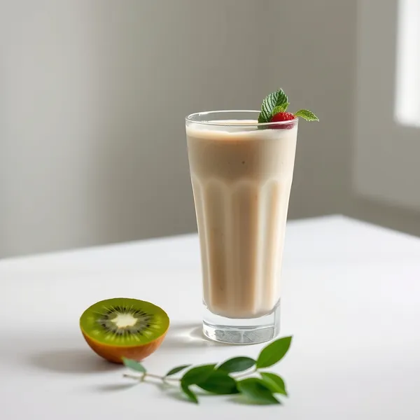 Smoothie Saudável de Kiwi e Leite de Cânhamo