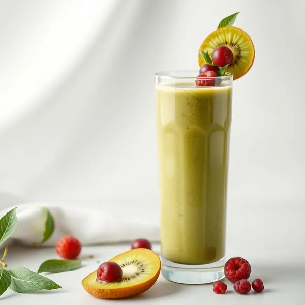 Smoothie Saudável de Kiwi e Matcha