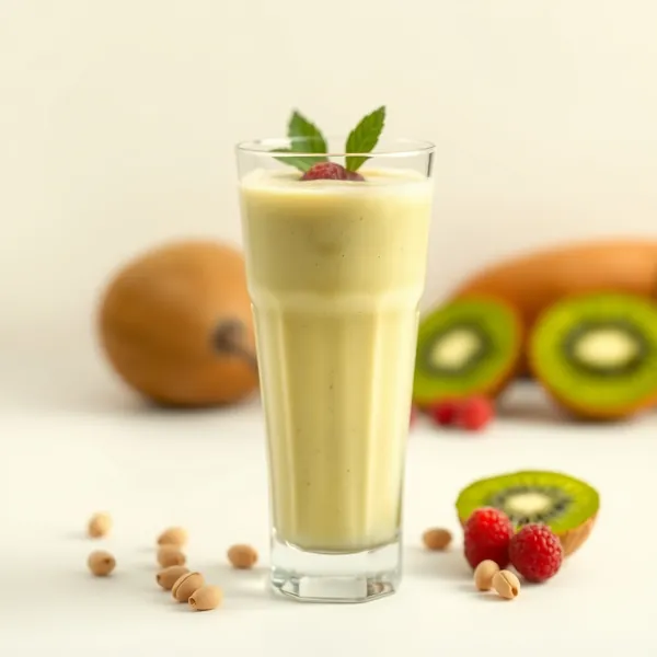 Batido Saludable de Kiwi y Leche de Pistacho
