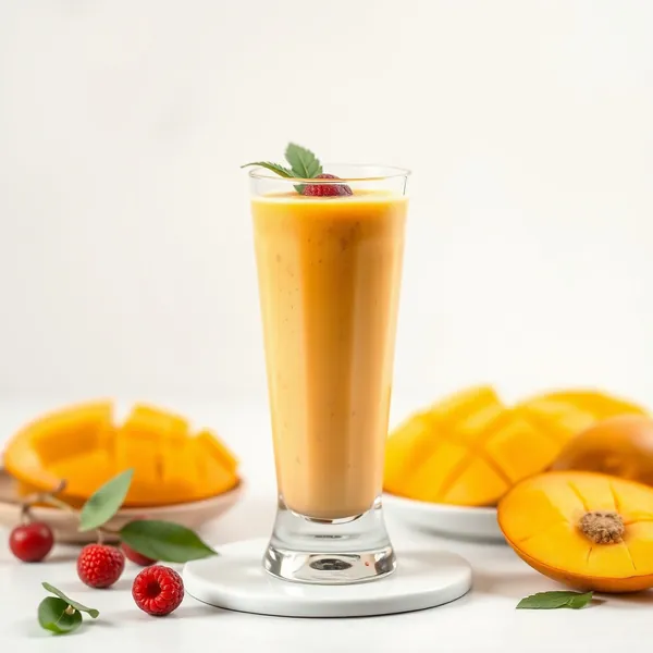Gesunder Mango Haselnuss Milch Smoothie