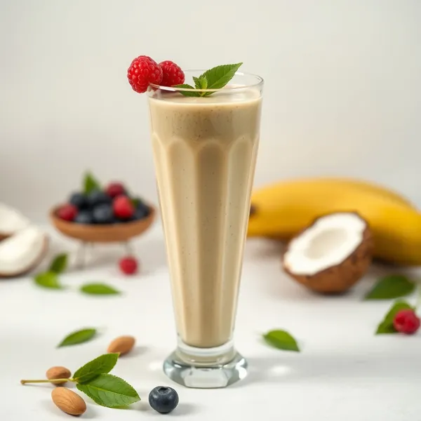 Healthy Matcha Almond Coconut Milk Smoothie