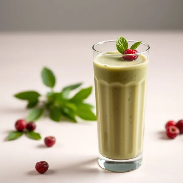 Smoothie Saudável de Matcha e Leite de Cânhamo