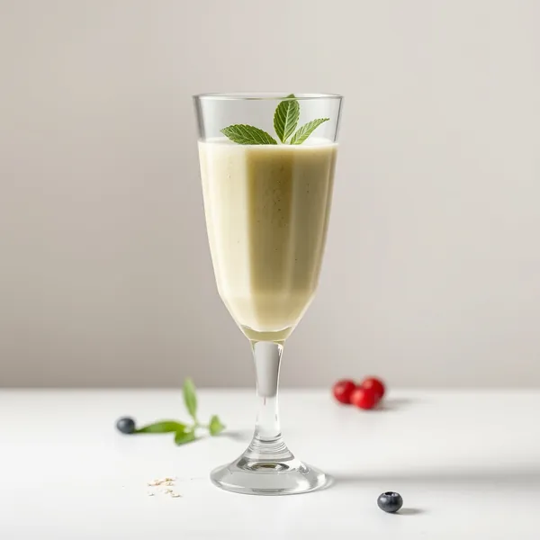 Smoothie Saudável de Matcha e Leite de Aveia