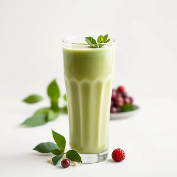Smoothie Sain au Matcha et au Lait de Pois