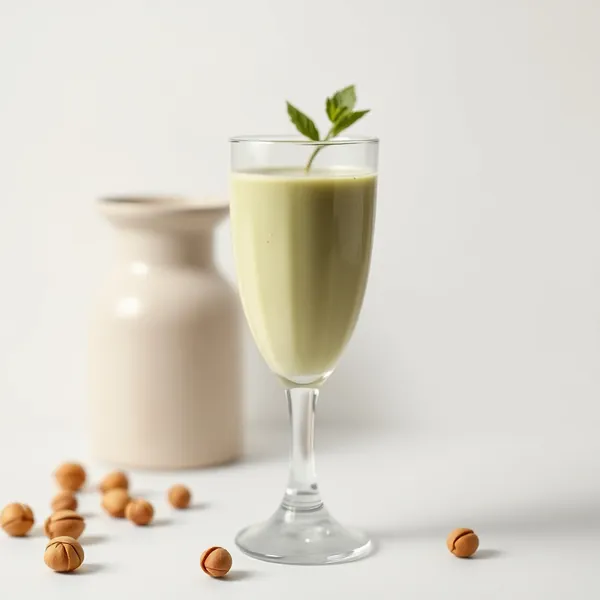 Batido Saludable de Matcha y Leche de Pistacho