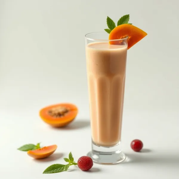 Smoothie Saudável de Papaya e Iogurte Grego