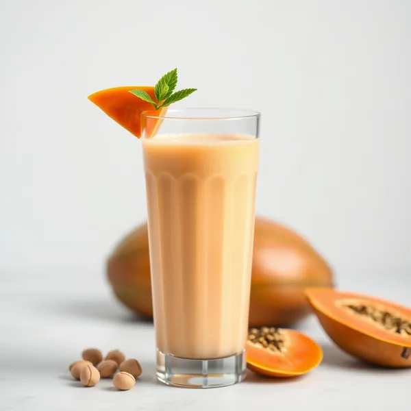 Frullato Sano di Papaya e Latte di Pistacchio