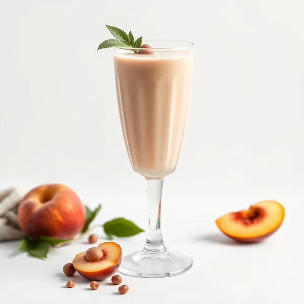 Smoothie Sain à la Pêche et à la Noisette