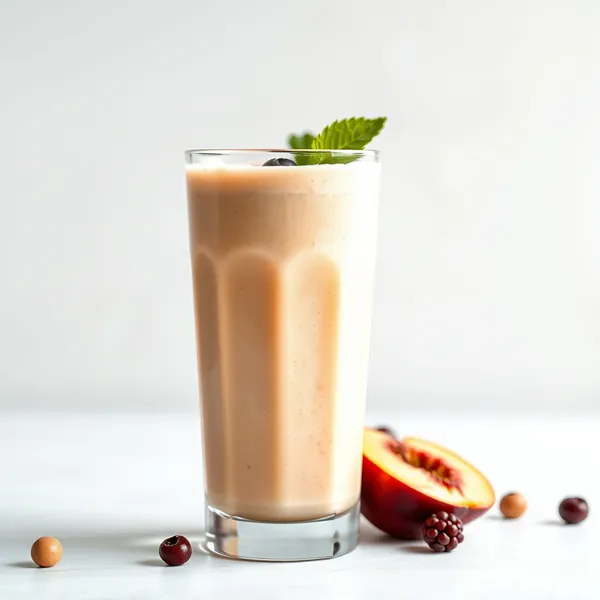 Batido Saludable de Durazno y Leche de Macadamia
