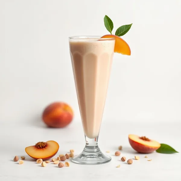 Gesunder Pfirsich-Pistazienmilch-Smoothie