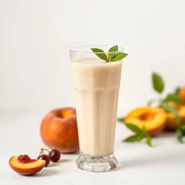 Batido Saludable de Durazno y Leche de Espelta