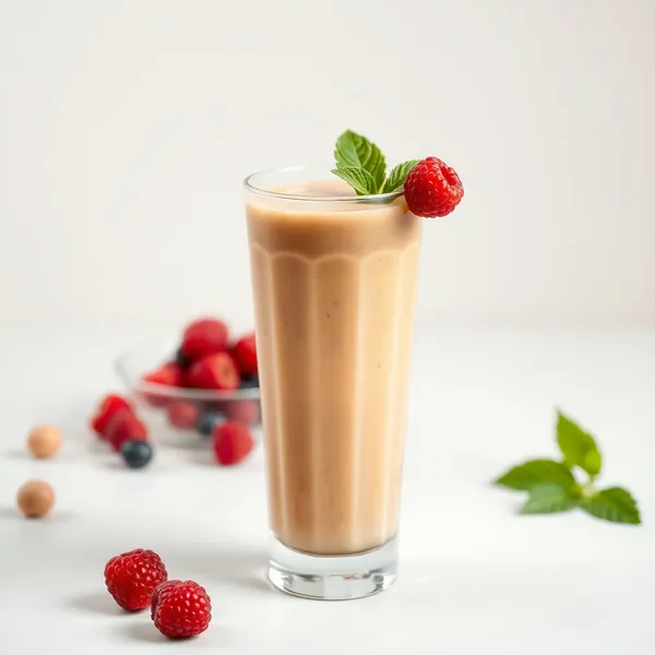 Smoothie Sain au Beurre de Cacahuète et Lait de Noisette