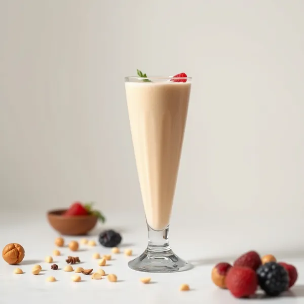 Gesunder Erdnussbutter-Macadamia-Milch-Smoothie