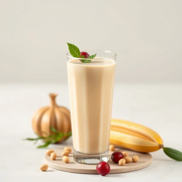 Smoothie Sain au Beurre de Cacahuète et Lait de Pois