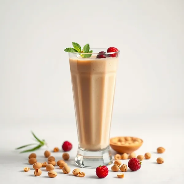 Smoothie Sain au Beurre de Cacahuète et Lait de Pistache