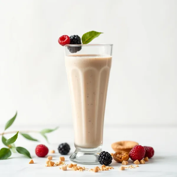 Smoothie Sain au Beurre de Cacahuète et Lait d'Épeautre