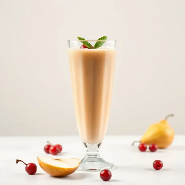 Smoothie Saudável de Suco de Pera e Maçã