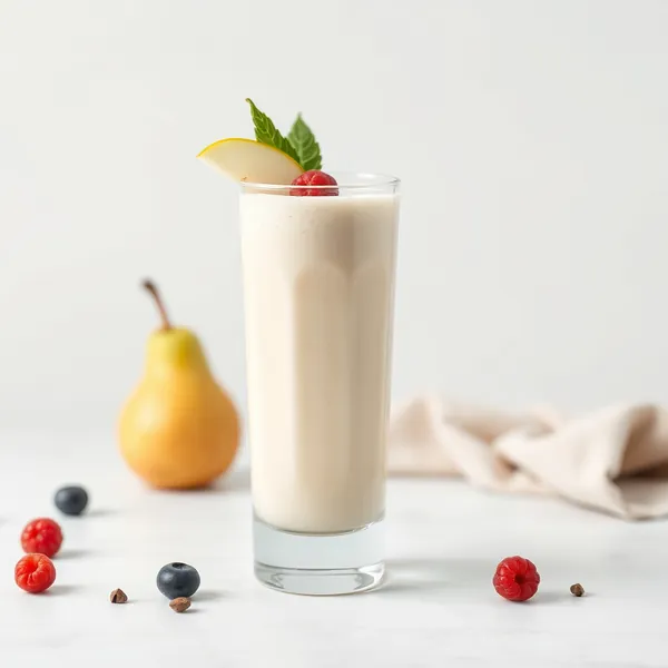 Smoothie Saudável de Pera e Leite de Cânhamo
