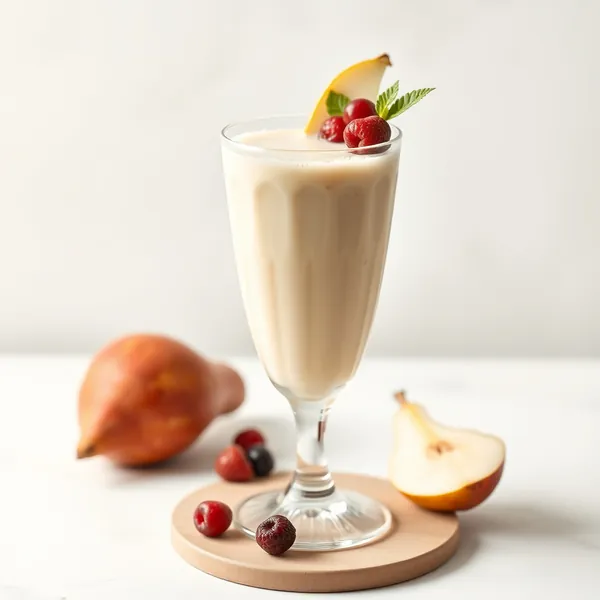 Smoothie Saudável de Pera e Leite de Macadamia