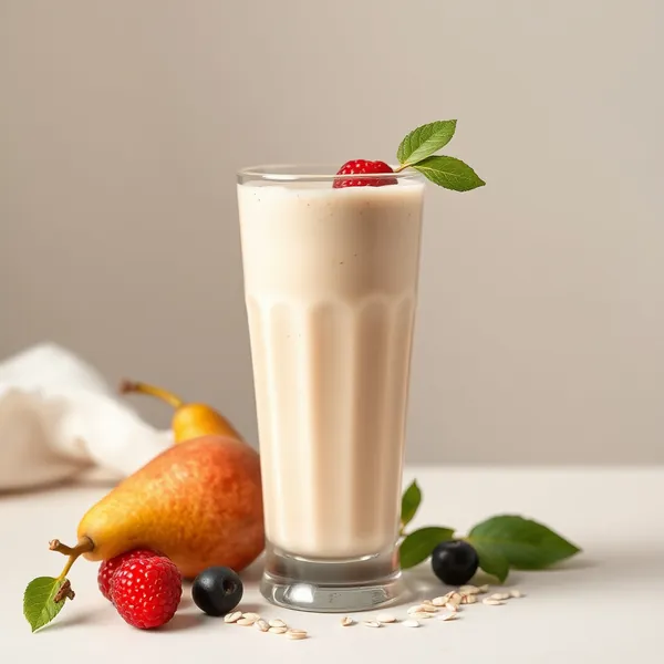 Smoothie Saudável de Pera e Leite de Aveia