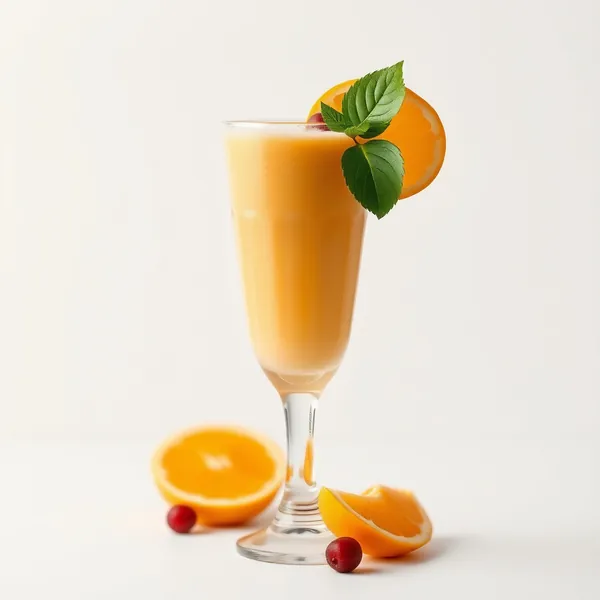 Smoothie Saudável de Pera e Suco de Laranja