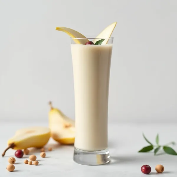 Batido Saludable de Pera y Leche de Pistacho