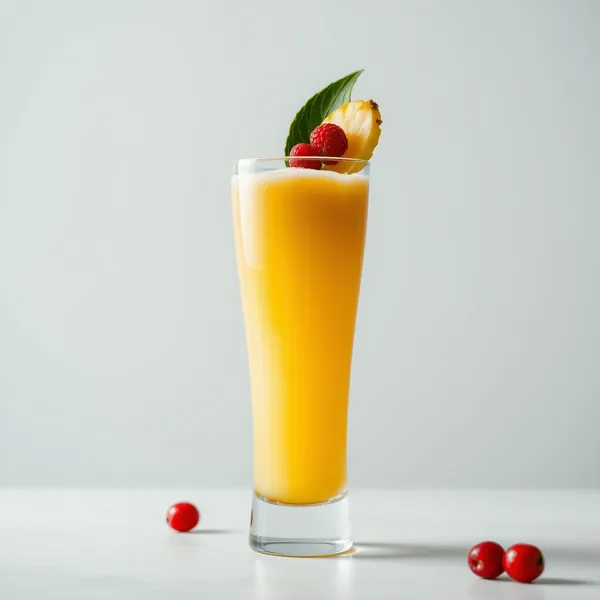 Smoothie Saudável de Suco de Abacaxi e Maçã