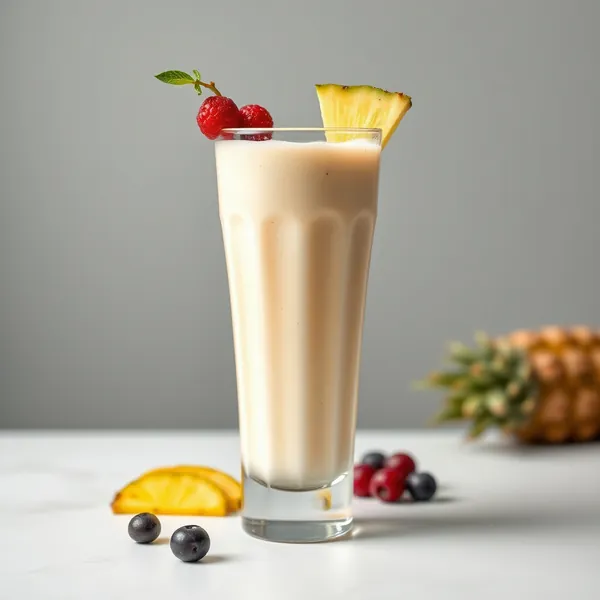 Gesunder Ananas-Hanfmilch-Smoothie