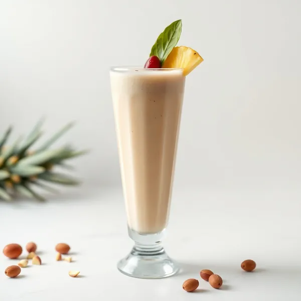 Gesunder Ananas-Pistazien-Milch-Smoothie